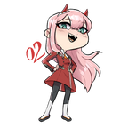 Zero Two - Vinyl Sticker