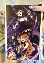 Clorinde and Navia - Genshin Postcard