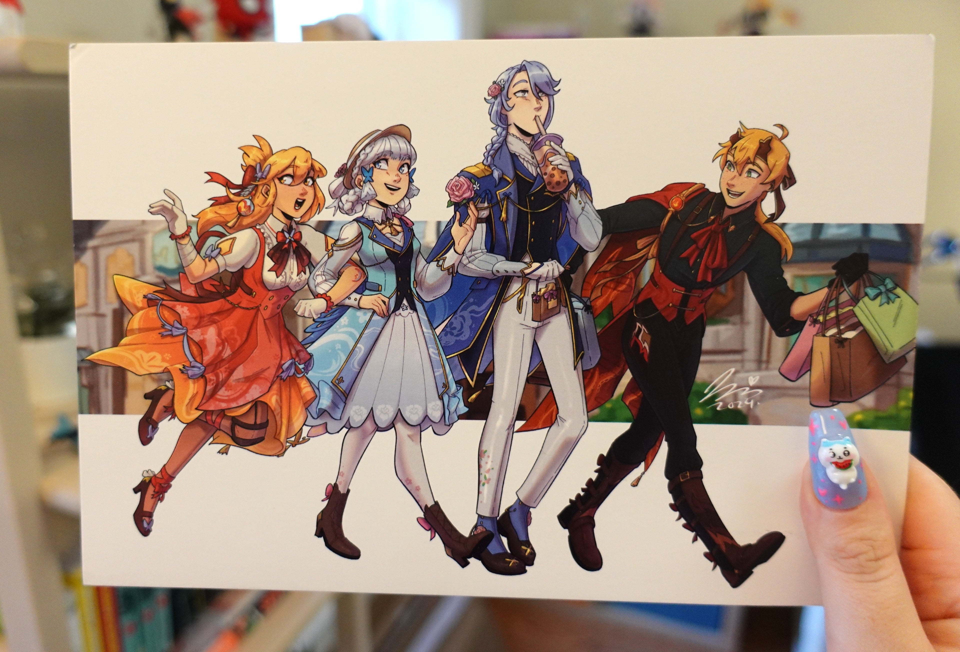 Inazuma in Fontaine - Genshin Postcard