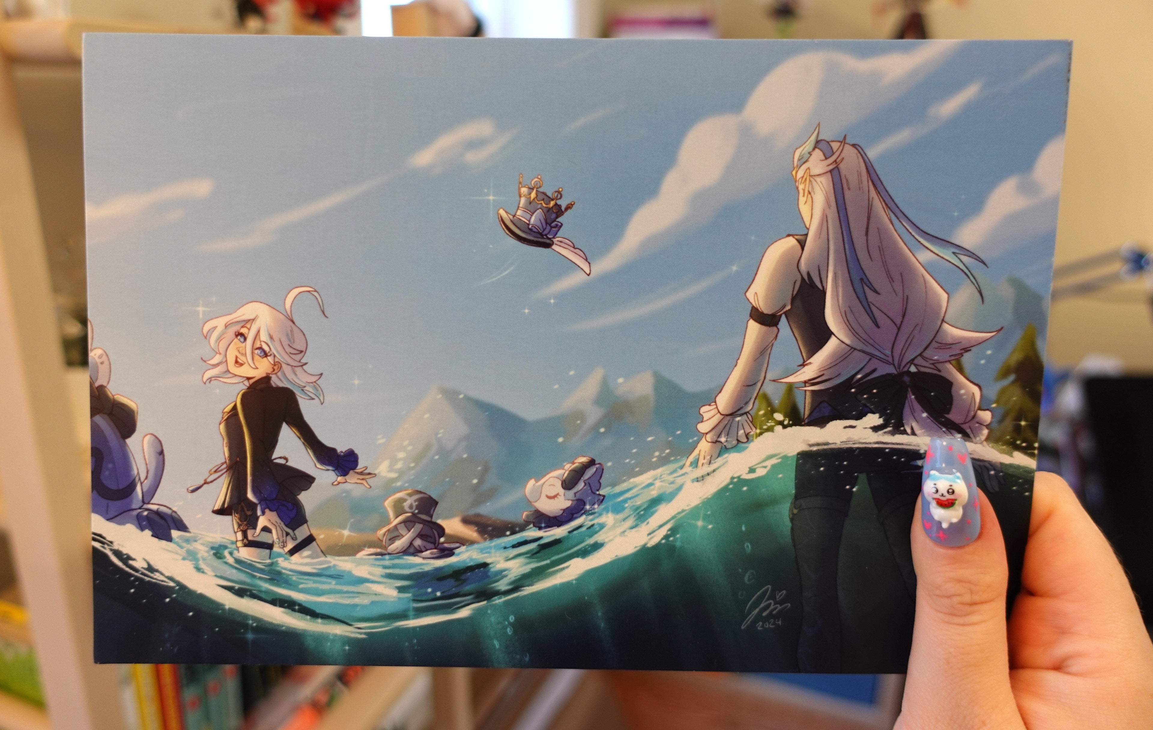 Neuvillette and Furina - Genshin Postcard