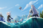 Neuvillette and Furina - Genshin Postcard